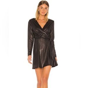 NWT BCBG Metallic Wrap Dress
